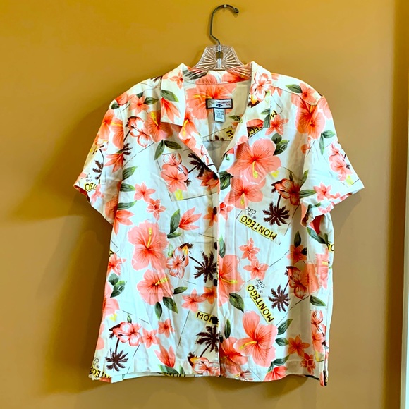 Caribbean Joe Tops - Caribbean Joe Rayon Hawaiian shirt size Large